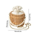 thumbnail image 3 of YHAICO Easter Tote Bags Gift Storage Handbag Easter Basket Stuffers Carrying Basket for Spring Theme Party Favors(Macron Color) Handbag Rattan Woven Basket Woven Bag Cute Hanging Basket, 3 of 6