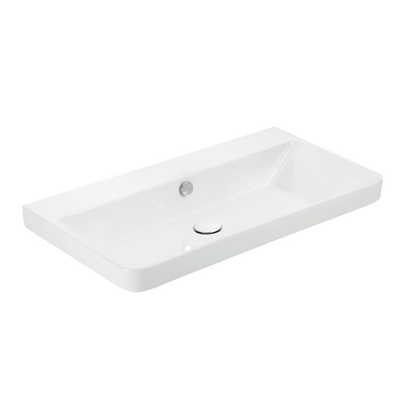 Ws Bath Collections Luxury 80.00 Luxury 31-11/16" Rectangular Ceramic Drop In Or Wall