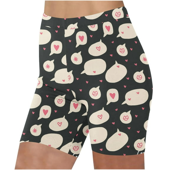 WMTBSRSW Womens High Waist Print Yoga Shorts Seamless Tummy Control Workout Gym Booty Volleyball Shorts Slim Fit 2025 Summer Shorts