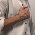 thumbnail image 6 of Rope & Chain Braided Link Bracelet for Men : Handmade Trendy Men's Stainless Steel Metal Non Tarnish Waterproof Cuban Chain Bracelet Fashion Jewelry Gift for Dad Son Boyfriend, Adjustable, 6 of 7