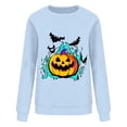 thumbnail image 4 of SBYOJLPB Women's Long-Sleeved Tops Round Neck Halloween Print Holiday Top, 4 of 6