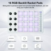Wireless MIDI Controller Pads, Portable USB MIDI Keyboard with 16 MPC Drum Pads, 8 Assignable Knobs, Note Repeat, Full Level Buttons, Rechargeable Battery