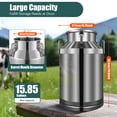 thumbnail image 2 of 60L Stainless Steel Milk Can Barrel Wine Beer Whiskey Storage Tank, 2 of 19