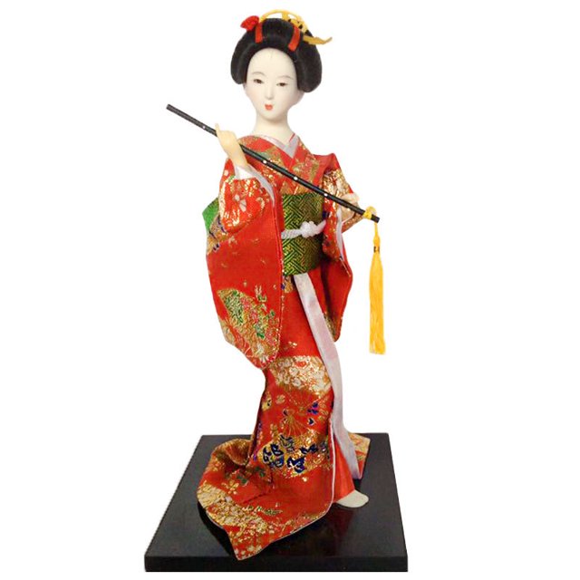 Figura humana de 12 pulgadas, figura de geisha, muñeca de kimono de seda, adornos de estilo de boda para restaurante, regalos decorativos de escritorio