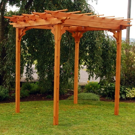 A & L Furniture Western Red Cedar Swing Pergola