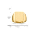 thumbnail image 5 of 14K Yellow Gold Ring Band Signet 15.0x14.0mm Closed Back Men's, Size 8, 5 of 5