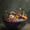 Food, variant on Golden Eagle Abstract Splatter Art Decoration Painting Canvas Print, Suitable for Living Room, Bedroom, Office, Dining Room, Hallway Decoration.