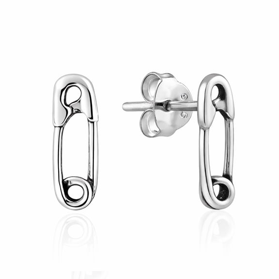Trendy Safety Pin Design .925 Sterling Silver Stud Earrings | Sterling Silver Stud Earring for women | Starfish Stud Earrings | Stud Earrings