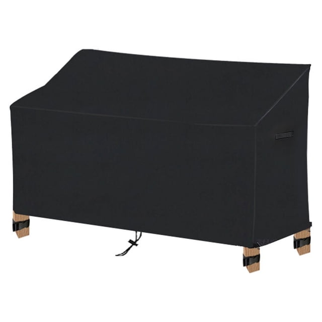 Housse de Banc 2 Places Housse de Protection pour Banc de Jardin avec Sangles Latérales Housse de Banc de Jardin Housse de Banc d'Extérieur Housse de Canapé de Patio Imperméable Coupe-Vent Résistant aux UV