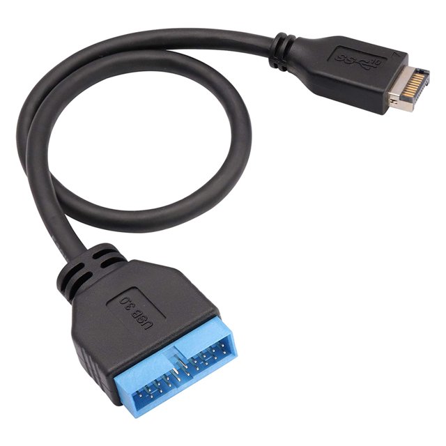 Kearding Placa base para PC de escritorio, adaptador de tipo E a 20 pines, placa base portátil, convertidor USB 3,1, Cable de protección Cables de computadora