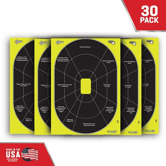 Ez Aim Splash Paper Shooting Targets, 12.5"W x 18.25"H, 30-Pack, Black