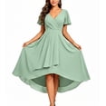 thumbnail image 2 of Dxzfnsa Women Casual Summer Floral Maxi Sundress V Neck Bow Tie Flowy Boho Beach Long Dress 2026 S-2XL, 2 of 7