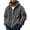 #02_Dark Gray, variant on GrmtClth Mens Fuzzy Sherpa Jacket Casual Fleece Full-Zip Hoodie Loose Fit Warm Winter Hooded Sweatshirt Long Sleeve Outerwear for Cold Weather Army Green XXL
