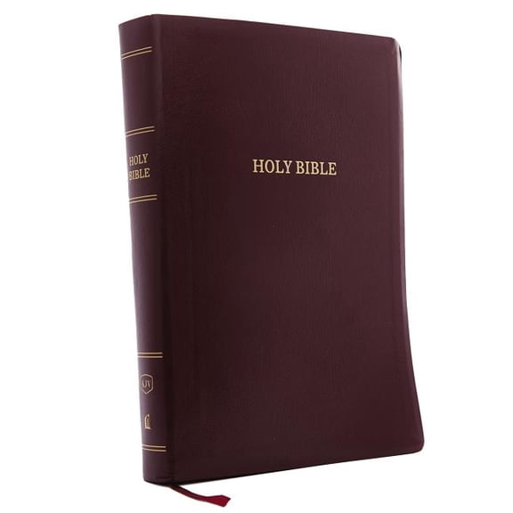KJV, Reference Bible, Super Giant Print, Leather-Look, Burgundy, Red Letter Edition, (Paperback)