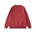thumbnail image 3 of AWZXDE Men's Fall Winter Solid Color Crewneck Sweatshirt, Relaxed Versatile Fashion Pullover Red,XXXXXL, 3 of 3