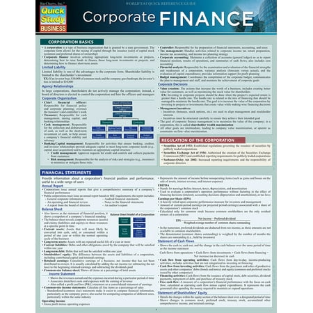Corporate Finance : Quickstudy Laminated Reference Guide (Book)