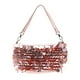 thumbnail image 4 of Bolso de mano con lentejuelas para mujer, con cremallera bajo el brazo y asa superior con cadena desmontable. rosa, 4 of 7