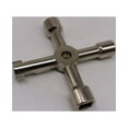 thumbnail image 2 of Jinsinto 4 Way Multifunction Utility Key for Electric Water Gas Box Medicine Cabinet Opening Key, Silver, 2 of 5