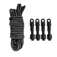 thumbnail image 1 of LOVIVER Multi Purpose DIY 5mm 5m Bungee Rope Shock Cord + 4 Pieces End Stop Black, 1 of 8