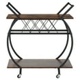 thumbnail image 3 of Jomeed Wood and Metal Portable Kitchen Bar or Coffee Cart with Wine Rack, 3 of 12