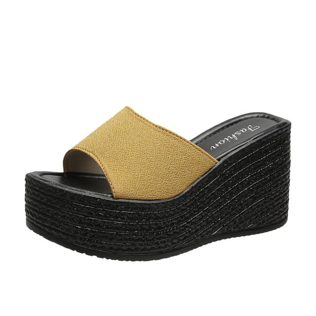 Amzcrzy Zapatos de mujer,Zapatos de mujer,Zapatillas de mujer, Sandalias de playa transpirables con tacón Matsu, suela gruesa y tacón inclinado para mujer Sandalias Mujer Zapatillas De Casa