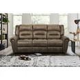 thumbnail image 3 of Lexicon Creighton Microfiber 2-Piece Manual Reclining Sofa Set in Brown, 3 of 15