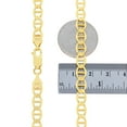 thumbnail image 6 of Nuragold 10k Real Yellow Gold Solid Mariner 6mm Chain Anchor Link Necklace (18"-30") Italian Jewelry for Men, 6 of 7