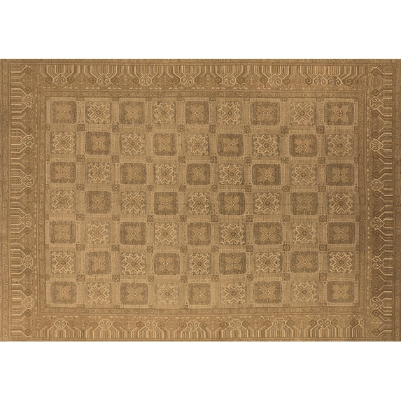Ahgly Company Indoor Rectangle Oriental Brown Industrial Area Rugs, 4' x 6'