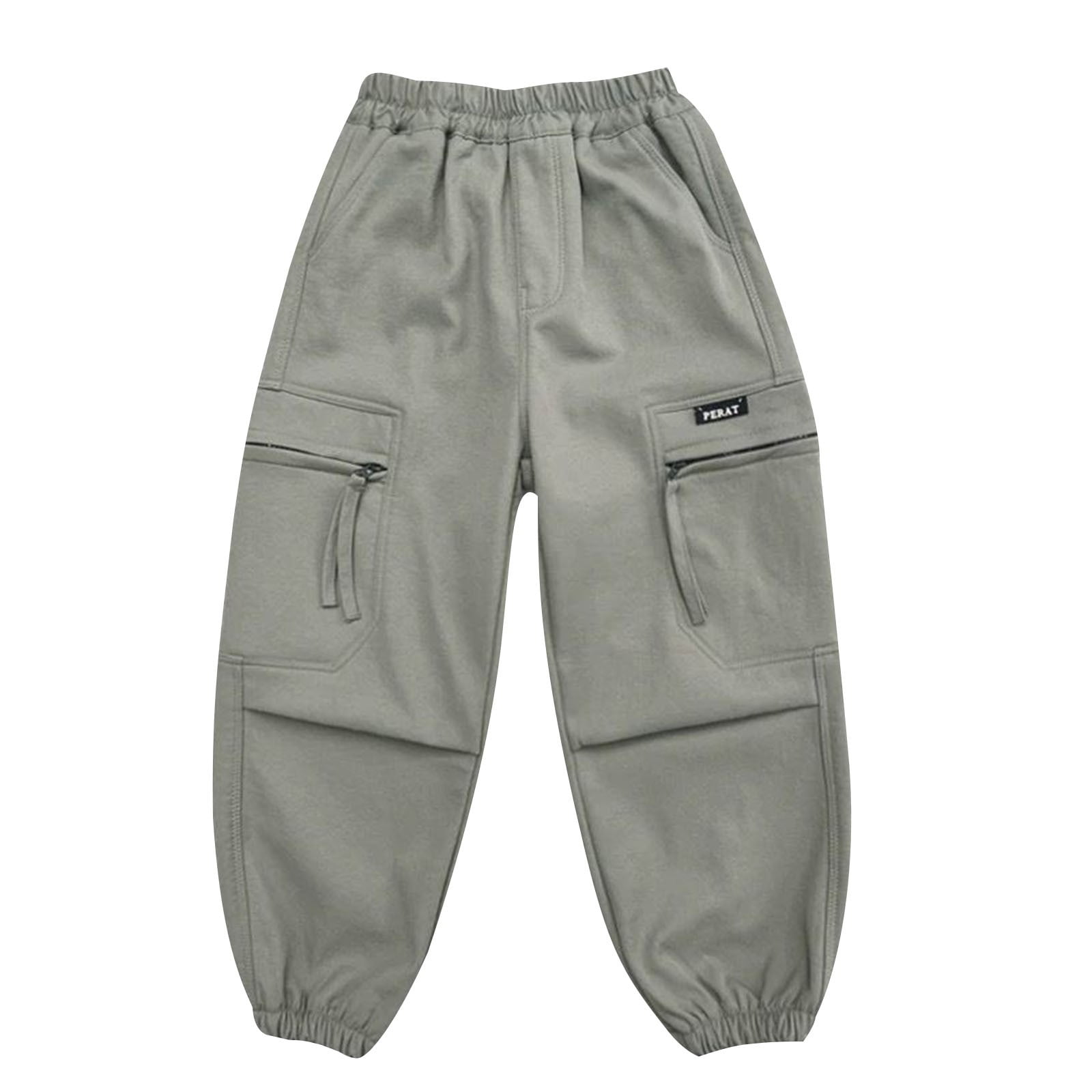 Pantalones Deportivos Para Niños - Jogger Suelto Pierna Ancha, Primavera/Verano, Tallas 5-15 Años, Colores Sólidos