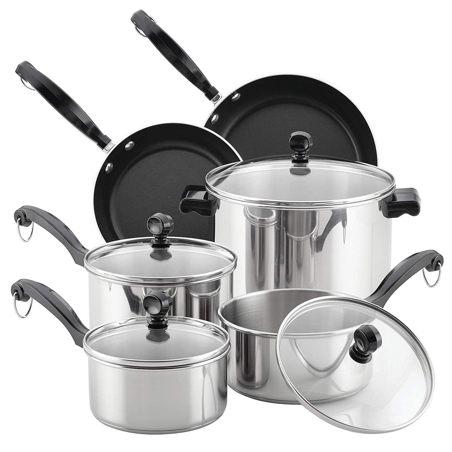 Farberware Classic Series Stainless Steel Cookware Set, 12Piece