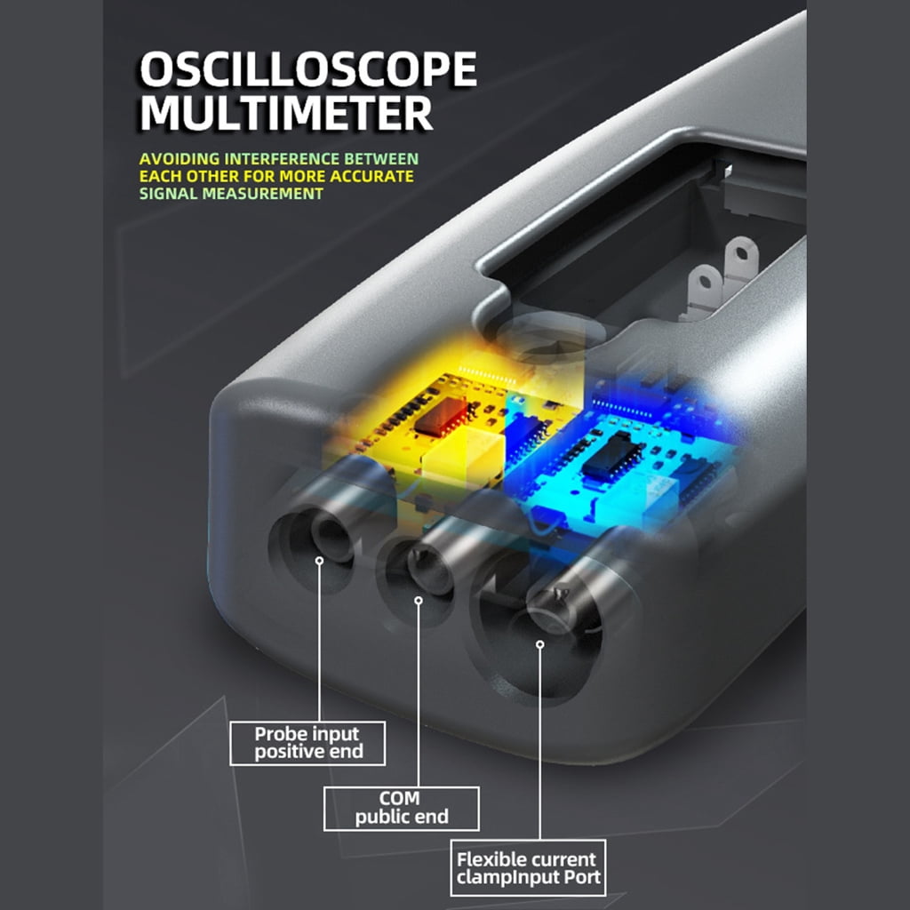 Small Digital Storage Oscilloscope & Auto Ranging Multimeter with Flexible Current Clamps 64K Record Length