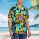 thumbnail image 3 of Fotbe Hippie Style Camisa Hawaiana para Hombre Unisex – Camisa Casual de Verano con Botones de Manga Corta de Algodón y Lino,Large, 3 of 7