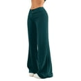 thumbnail image 7 of Women's Versatile Solid Color High Waist Elastic Wide Leg Flare Pants Business Casual Dresses for Women plus Size plus Size Leggings for Women plus Size Women's Clothes Women Pants with Exercise Pants, 7 of 7