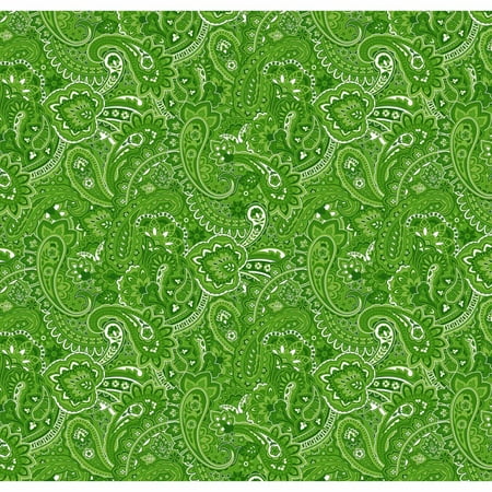 Springs Creative Cotton Blenders Gadabout Paisley, Green, Fabric by the ...
