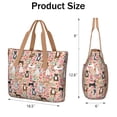 thumbnail image 3 of Tote Bag for Women - Boston Terrier Dogs with Flowers Shoulder Bag - Large Utility Work Duffle Bag with Zipper Handbag for Travel, Work, Sprots, 3 of 5
