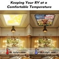 thumbnail image 4 of XYZCANDO American Flag Camper Skylight Cover RV Window Shade Highland Cow Camper Window Cover Foldable RV Vent Covers for Roof UV Rays Protection Camper Trailer Fan Vent Cover Sunshade Blue, 4 of 7