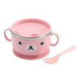 thumbnail image 1 of Baby porcelain Learning cartoon bear with cover Baby stainless steel suction cup insulation, 1 of 1