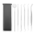 thumbnail image 2 of Flmtop 5/6Pcs/Set Stainless Steel Dog Dental Dentist Prepared Tool Tooth Care Probe Kit, 2 of 9
