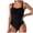 Black, variant on Wamejoo One Piece Bathing Suit for Women Tummy Control Swimsuit Slimming Vintage Swimwear (Black, S)