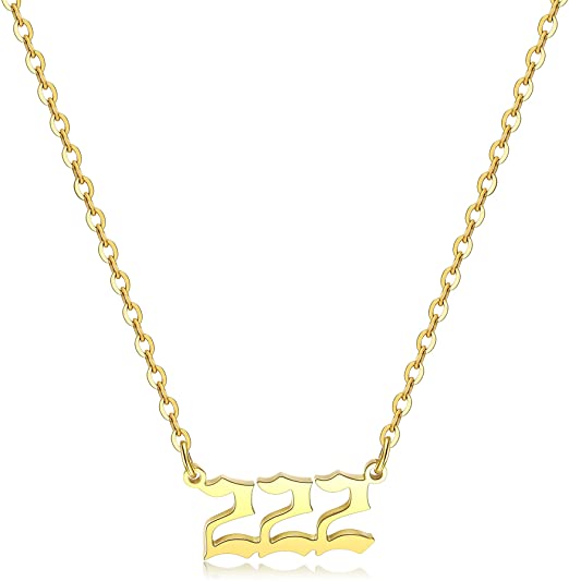 Dainty Gold Plated Number Pendants 