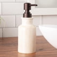 thumbnail image 2 of Rustic Luxe Bathroom Soap Dispenser - Beige Hand for with Strong Easy Dispensing Pump Farmhouse Decor – Resin Lotion Holds 8.8 Oz., 2 of 4