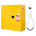 thumbnail image 1 of VEVOR Armoire Inflammable, 43.0 x 18.1 x 46.4 Pouces, Armoire de Rangement Inflammable de 29 Gallons avec Étagère Réglable, Armoires à Feu en Acier Laminé à Froid et Galvanisé, pour Usage Commercial Industriel à Domicile, Jaune, 1 of 9