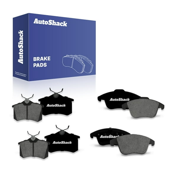 AutoShack Front & Rear Premium Ceramic Brake Pad Set Replacement for 2012-2018 Volkswagen Jetta 2014-2019 Volkswagen Beetle 8-PC
