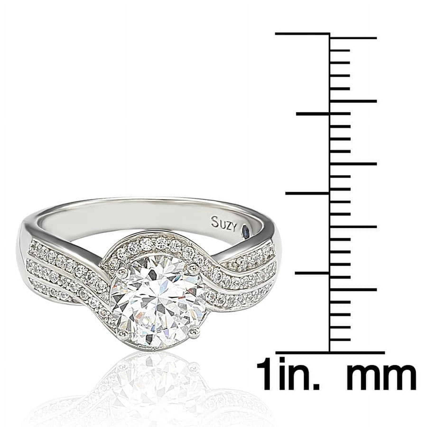 SL Collection Sterling Silver Cubic Zirconia Ring