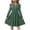Green, variant on Girls Casual Dresses Girls Solid Long Sleeve Round Neck Dress With Puff Cuffs And Pockets For Warm Season Summer Dress Sundress
