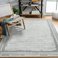 thumbnail image 2 of Grey Framed Area Rugs for Living Room Washable Rugs Boho Moroccan Area Rug Soft Neutral Geometric Bohemian Carpet Distressed Indoor Rug for Bedroom Dining Room Office Foldable Nonslip Rug, 2 of 9