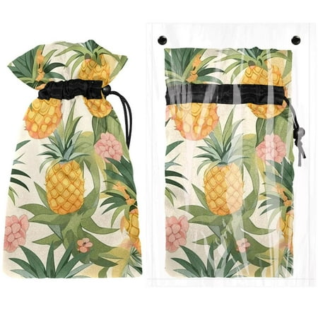 

Josid Tropical Pineapple Fruit Reusable Outdoor Faucet Insulation Covers Waterproof and Freeze-Resistant Spigot Protector Bags 2 Pack 11 x 6.9