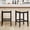 Black, variant on Farmhouse Counter Stools Set of 2, Backless Bar Stools with Handwoven Natural Rattan Seat, Solid Wood Counter Height Stools for Home Kitchen
