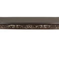 thumbnail image 3 of Benjara Mitch 76-94" Extendable Rectangular Dining Table- Scalloped Edge- Brown, 3 of 8