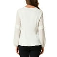 thumbnail image 3 of NOMADIC NOOK Women's 2 Packs Work Office Long Sleeves Keyhole Neck Elegant Blouse, 3 of 6